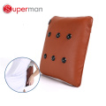 PU leather and fabric material car home seat cushion as seen on tv wireless battery operated vibrating back massage cushion